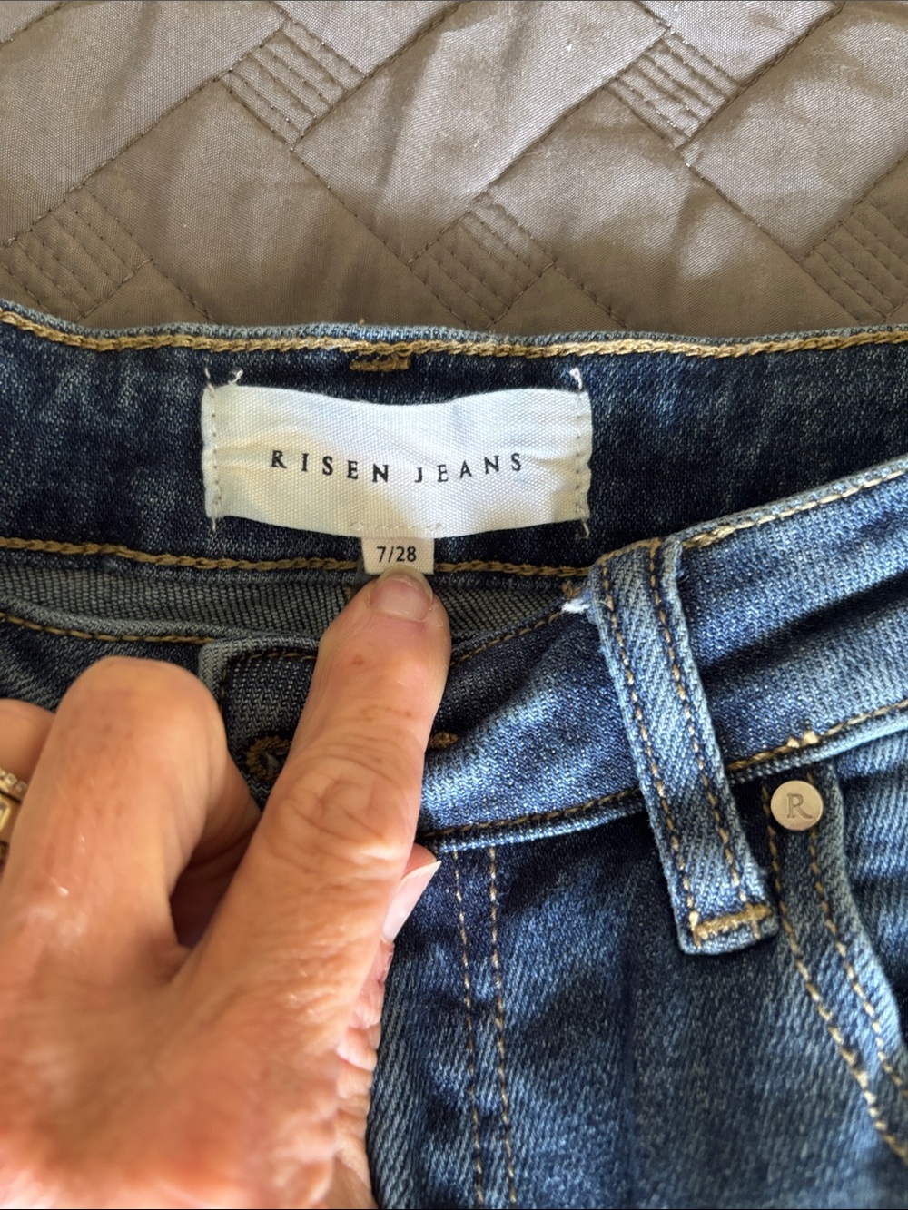 Distressed Blue Women's Ripped Jeans - Picture 2 of 6
